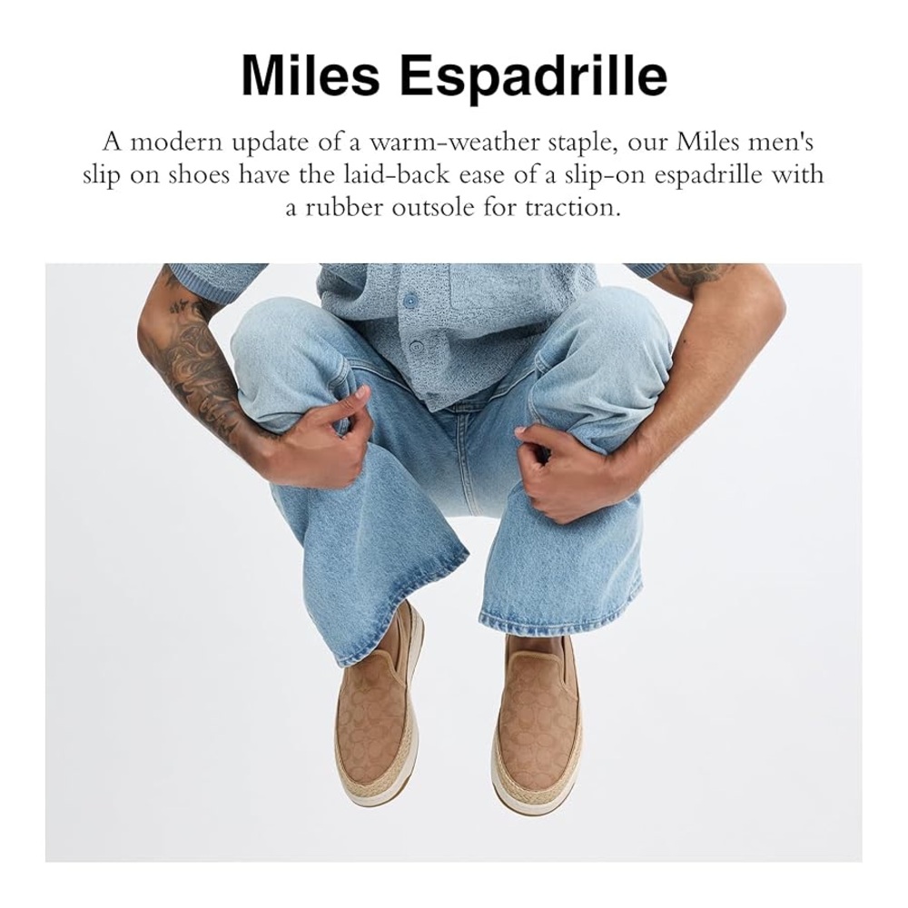COACH MENS MILES ESPADRILLE SHOES - Picture 2 of 16